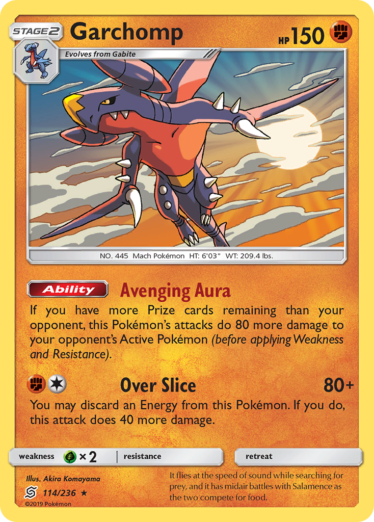Unified Minds Non - Holo Garchomp #114/236