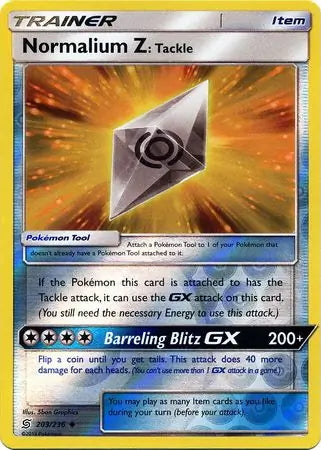 Unified Minds Normalium Z Tackle #203/236 reverse holo