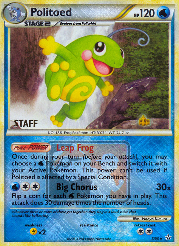 Unleashed Holo Politoed #7 Staff Promo