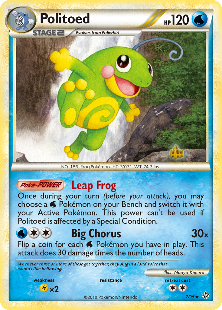 Unleashed Non - Holo Politoed #7/95