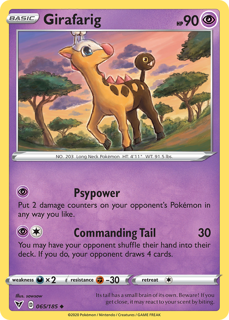 Vivid Voltage Girafarig #65/185