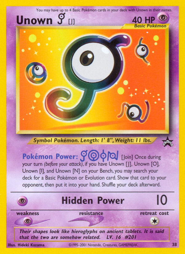 WOTC Promo Unown [J] #38