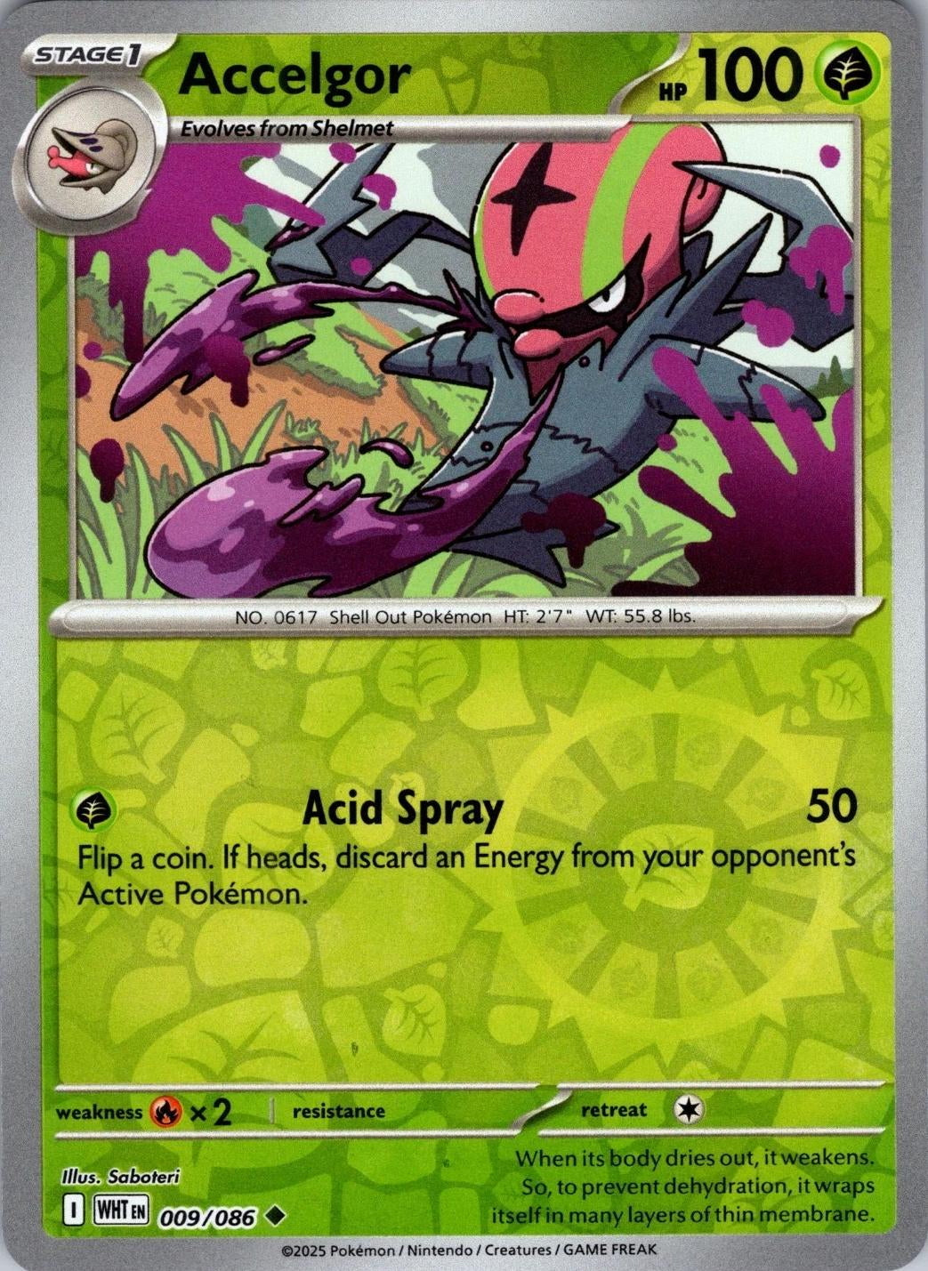 White Flare Accelgor #9/86 Reverse Holo