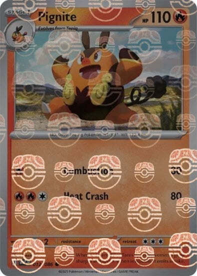 White Flare Pignite #12/86 Masterball Holo