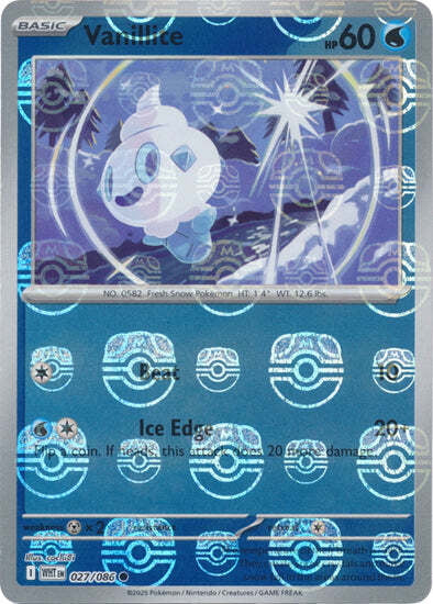 White Flare Vanillite #27/86 Masterball Holo