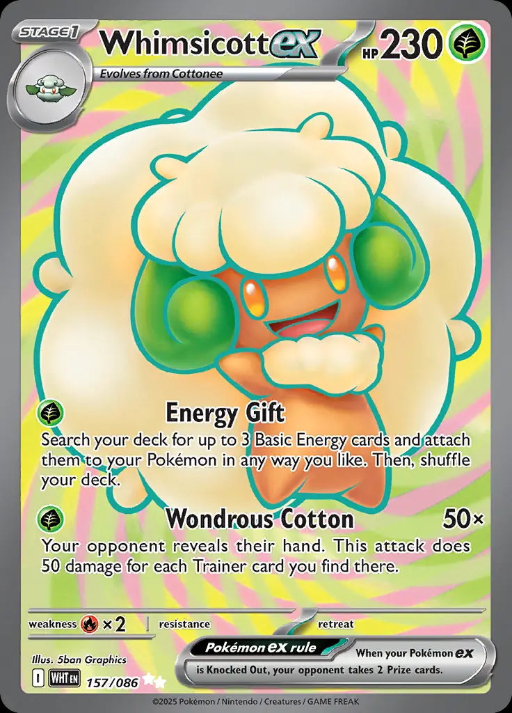 White Flare Whimsicott EX #157