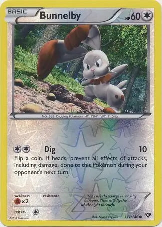 XY Bunnelby #111/146 reverse holo