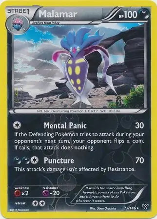 XY Malamar #77/146 reverse holo